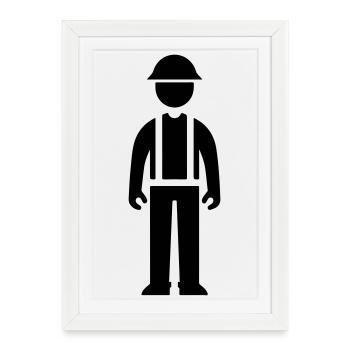 Construction Worker Team Leader - Framed poster (27 × 37 cm) - white - Front