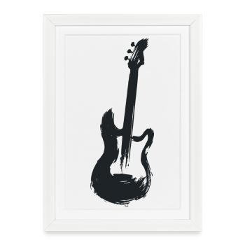 guitare électrique - Affiche encadrée (27 × 37 cm) - blanc - Devant