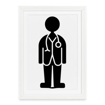 Doctor Icon - Framed poster (27 × 37 cm) - white - Front
