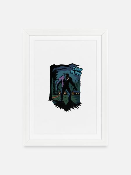 Shadow Wolf Camp Blood - Framed poster (27 × 37 cm) - white