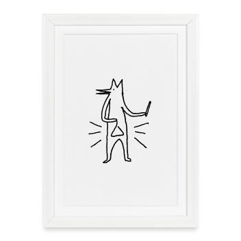 Little Triangle man - Framed poster (27 × 37 cm) - white - Front