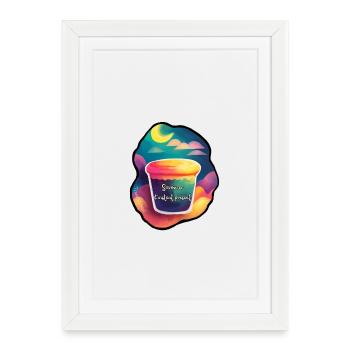 Savour the moment - Framed poster (27 × 37 cm) - white - Front