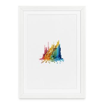 Frequency Wall - Framed poster (27 × 37 cm) - white - Front