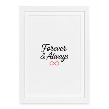 Eternal Infinity Symbol Typography Design - Framed poster (27 × 37 cm) - white - Front
