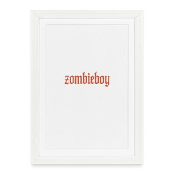 Zombieboy Gothic Lettering - Framed poster (27 × 37 cm) - white - Front