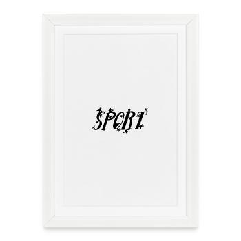 Dynamic sports motif with stars - Framed poster (27 × 37 cm) - white - Front