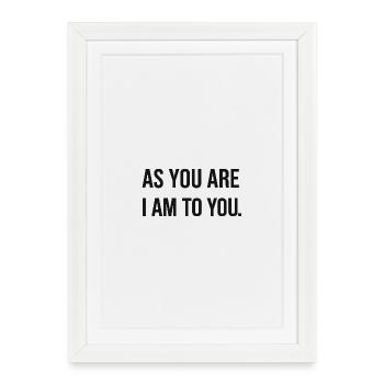 Inspiring self-love message - Framed poster (27 × 37 cm) - white - Front