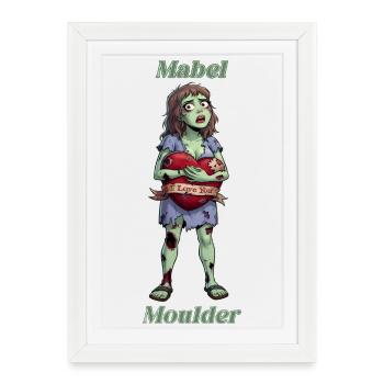 Héroïne de Cœur de Zombie Mabel Moulder - Affiche encadrée (27 × 37 cm) - blanc - Devant