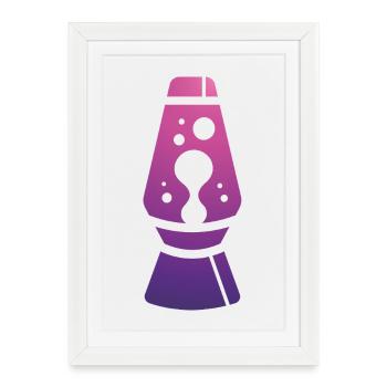 Purple Lava Lamp - Framed poster (27 × 37 cm) - white - Front