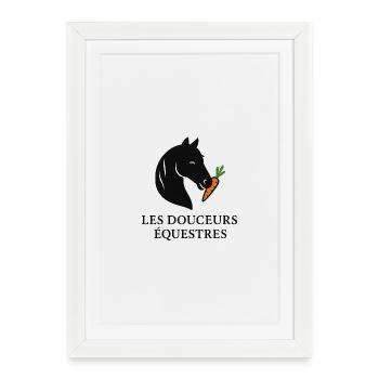 DOUCEURS EQUESTRES - Affiche encadrée (27 × 37 cm) - blanc - Devant