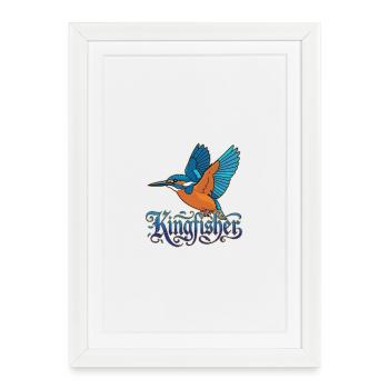 martins-pêcheurs - Affiche encadrée (27 × 37 cm) - blanc - Devant