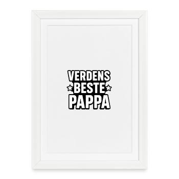 World's Best Dad T-Shirt - Framed poster (27 × 37 cm) - white - Front