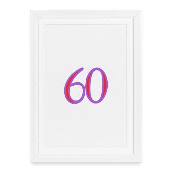 60. 60 ANS - Affiche encadrée (27 × 37 cm) - blanc - Devant