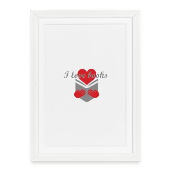 Liebe Bücher - Gerahmtes Poster (27 × 37 cm) - Weiß - Vorne