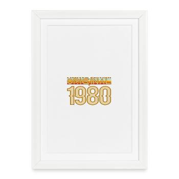 Retro 1980's First Edition - Framed poster (27 × 37 cm) - white - Front