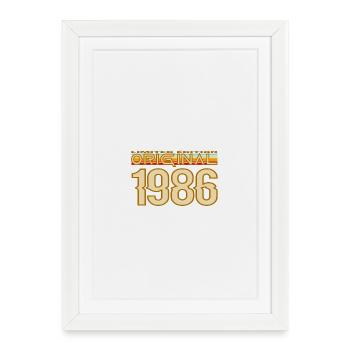 Original 1986 Retro Logo - Framed poster (27 × 37 cm) - white - Front