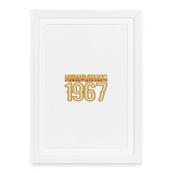 1967 Vintage Original Édition Limitée - Affiche encadrée (27 × 37 cm) - blanc - Devant