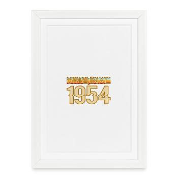 Badge Rétro Original 1954 - Affiche encadrée (27 × 37 cm) - blanc - Devant