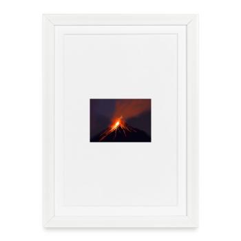 Intense Volcanic Eruption Fire Horse - Framed poster (27 × 37 cm) - white - Front
