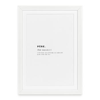 Papa définition - Fête des pères  - Affiche encadrée (27 × 37 cm) - blanc - Devant