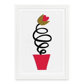 Dafty tulip from Holland - Framed poster (27 × 37 cm) - white - Front