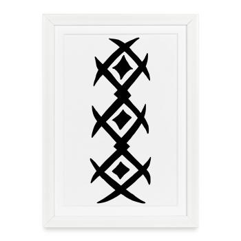 Shirt tattoo - Framed poster (27 × 37 cm) - white - Front