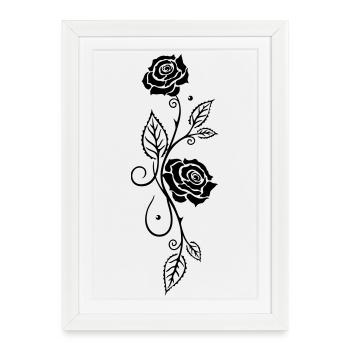 Rose Rose Rose Vigne - Affiche encadrée (27 × 37 cm) - blanc - Devant