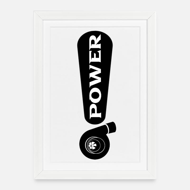 Turbo - Gerahmtes Poster (27 × 37 cm) - Weiß