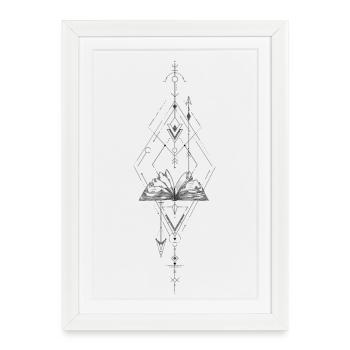 Géométrie livre - Affiche encadrée (27 × 37 cm) - blanc - Devant