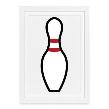 Bowling Pin - Framed poster (27 × 37 cm) - white - Front