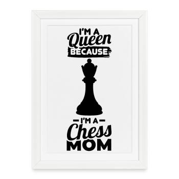 Chess Mama - Framed poster (27 × 37 cm) - white - Front