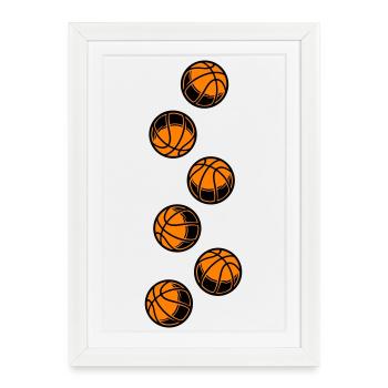 Basketball Icon - Framed poster (27 × 37 cm) - white - Front