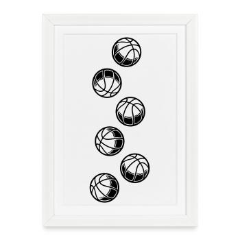 Basketball Icon - Framed poster (27 × 37 cm) - white - Front
