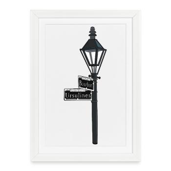Bourbon Street New Orleans Louisiana - Framed poster (27 × 37 cm) - white - Front