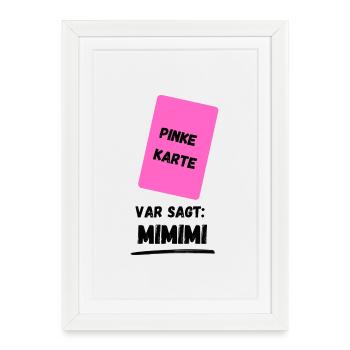 Pink Card - Framed poster (27 × 37 cm) - white - Front