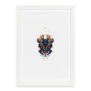 Ornement Miracle Papillon en couleur - Affiche encadrée (27 × 37 cm) - blanc - Devant