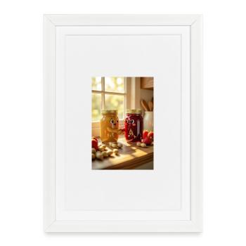 Fun and Warm Jam Jars - Framed poster (27 × 37 cm) - white - Front