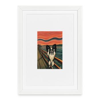 Papillon hurla Jesko - Affiche encadrée (27 × 37 cm) - blanc - Devant
