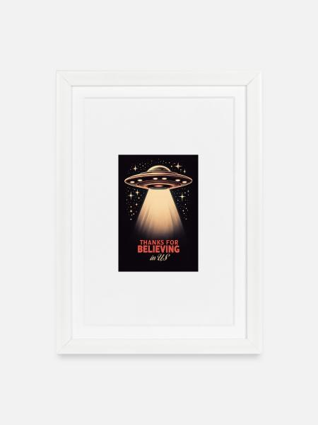 Thanks for believing - Gerahmtes Poster (27 × 37 cm) - Weiß