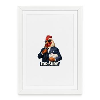 For sure. - Framed poster (27 × 37 cm) - white - Front