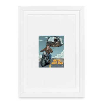 Je vis en mode avion - Affiche encadrée (27 × 37 cm) - blanc - Devant