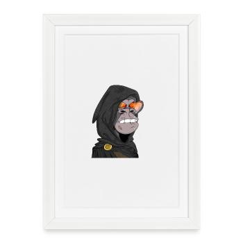 Ape Glow Eyes - Framed poster (27 × 37 cm) - white - Front