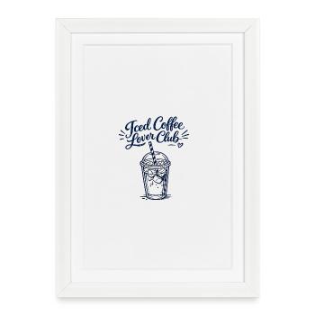 Club des Amateurs de Café Glacé - Affiche encadrée (27 × 37 cm) - blanc - Devant