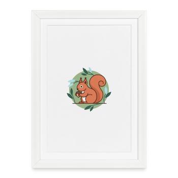 Squirrel - Framed poster (27 × 37 cm) - white - Front