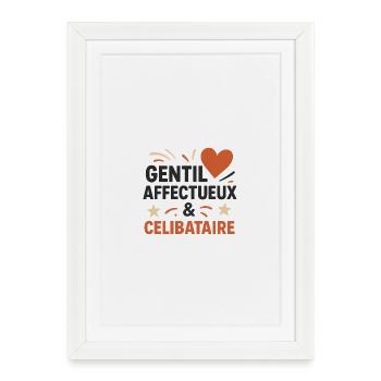 Friendly Message Design for Singles - Framed poster (27 × 37 cm) - white - Front