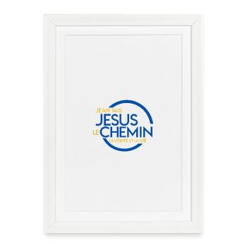 Jesus le Chemin Vérité Vie - Affiche encadrée (27 × 37 cm) - blanc - Devant