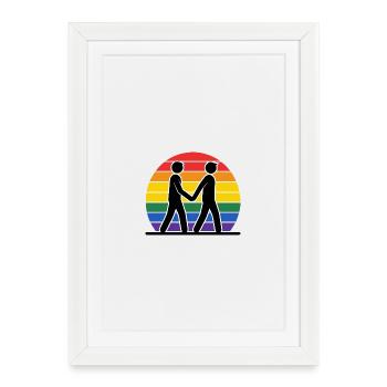 Gay Men - Framed poster (27 × 37 cm) - white - Front