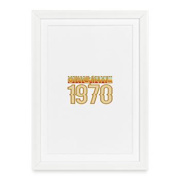 Original 1970 Retro Typography - Framed poster (27 × 37 cm) - white - Front