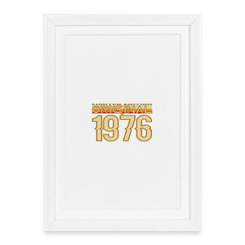 Original 1976 Typo Rétro - Affiche encadrée (27 × 37 cm) - blanc - Devant