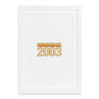 Original 2003 Retro Logo - Framed poster (27 × 37 cm) - white - Front